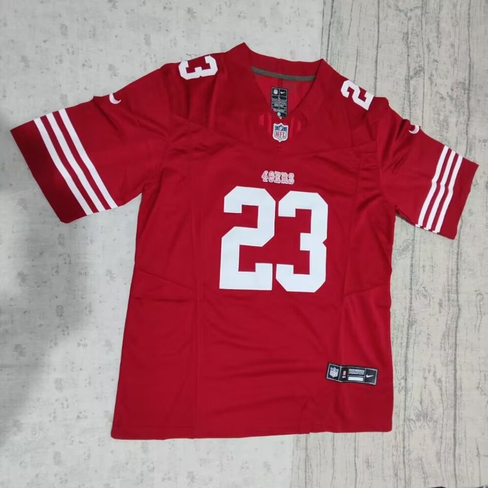Nike San Francisco 49ers Christian McCaffrey #23 American Football Jersey Red